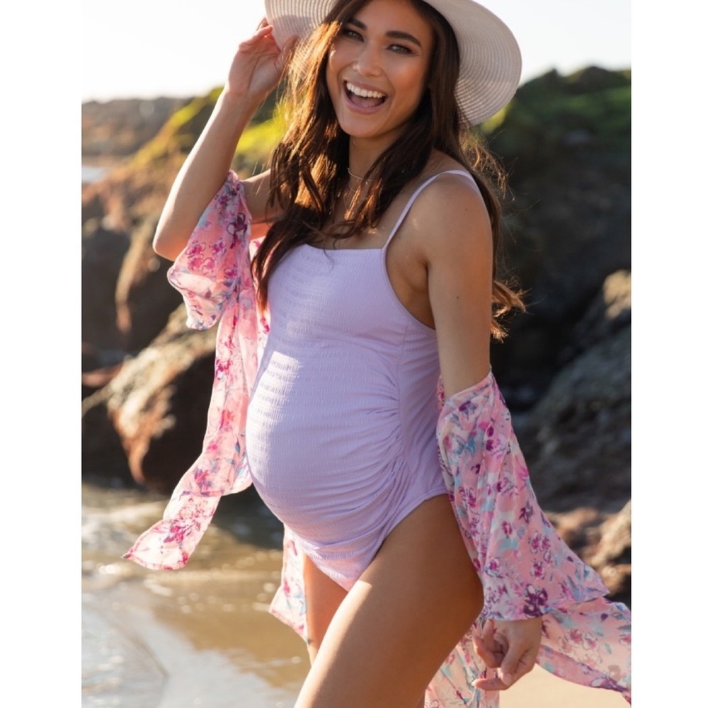 PinkBlush lavender one piece maternity swimsuit